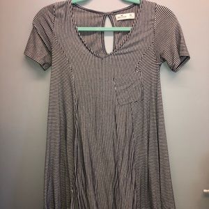 Hollister navy and white striped dress